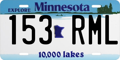 MN license plate 153RML