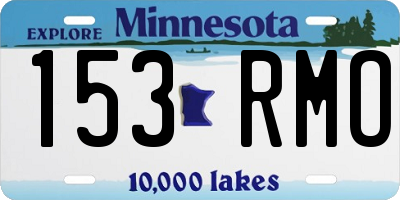 MN license plate 153RMO