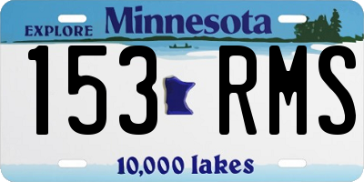 MN license plate 153RMS
