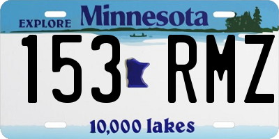 MN license plate 153RMZ