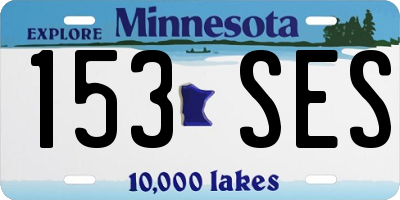 MN license plate 153SES