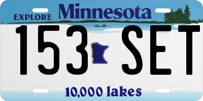 MN license plate 153SET