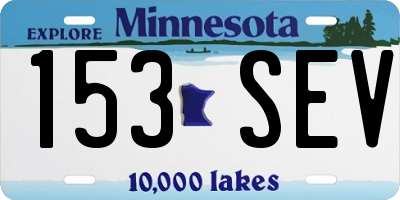 MN license plate 153SEV