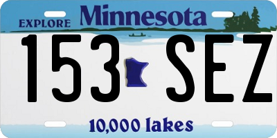MN license plate 153SEZ