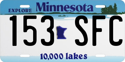 MN license plate 153SFC