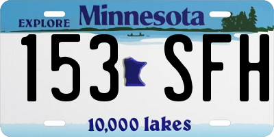 MN license plate 153SFH