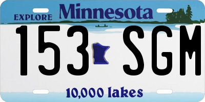 MN license plate 153SGM