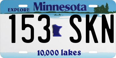 MN license plate 153SKN