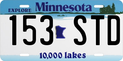 MN license plate 153STD