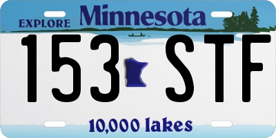 MN license plate 153STF
