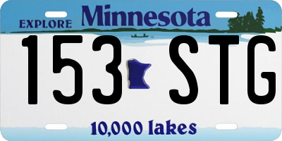 MN license plate 153STG