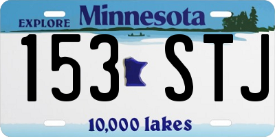 MN license plate 153STJ