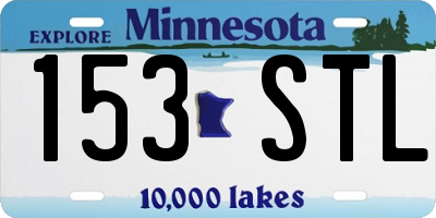 MN license plate 153STL