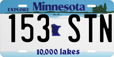MN license plate 153STN