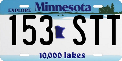 MN license plate 153STT
