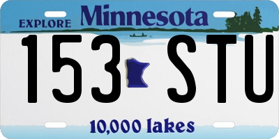 MN license plate 153STU