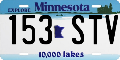 MN license plate 153STV