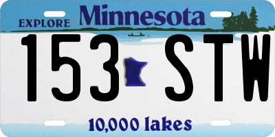 MN license plate 153STW