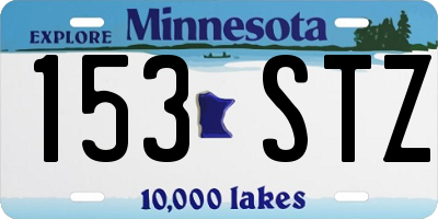 MN license plate 153STZ