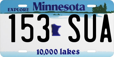 MN license plate 153SUA
