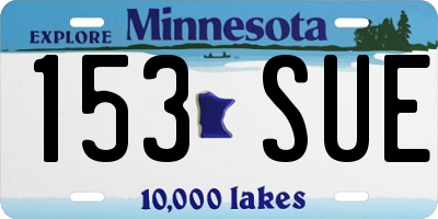 MN license plate 153SUE
