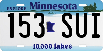 MN license plate 153SUI