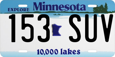 MN license plate 153SUV