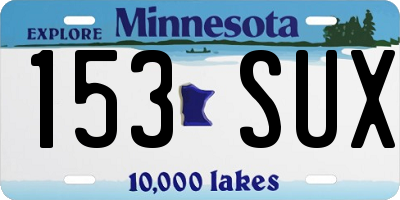 MN license plate 153SUX