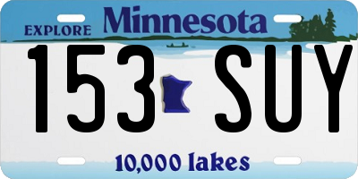 MN license plate 153SUY