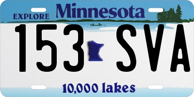 MN license plate 153SVA