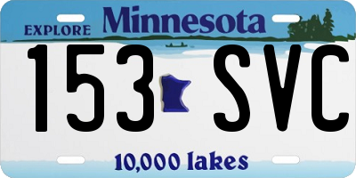 MN license plate 153SVC