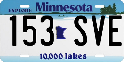 MN license plate 153SVE