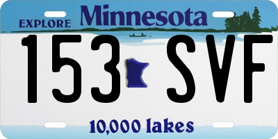 MN license plate 153SVF