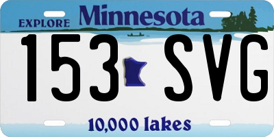 MN license plate 153SVG
