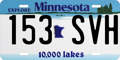 MN license plate 153SVH
