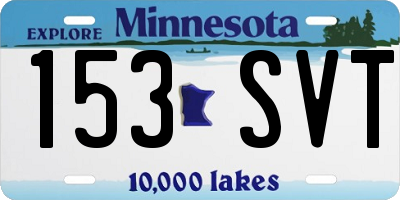 MN license plate 153SVT