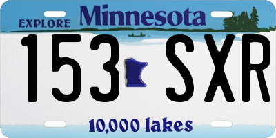 MN license plate 153SXR