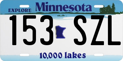 MN license plate 153SZL