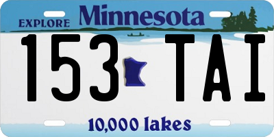 MN license plate 153TAI