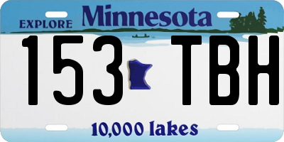 MN license plate 153TBH