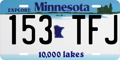 MN license plate 153TFJ