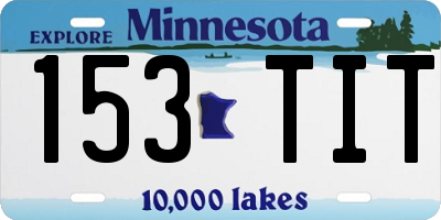 MN license plate 153TIT