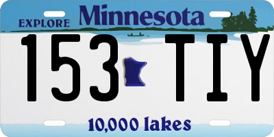 MN license plate 153TIY