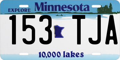 MN license plate 153TJA