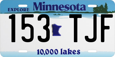 MN license plate 153TJF