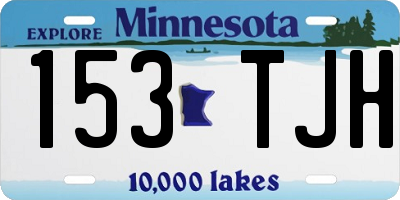MN license plate 153TJH