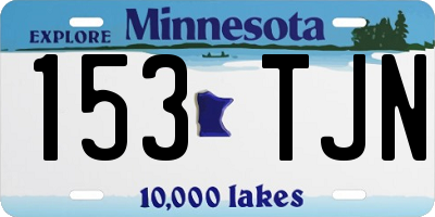 MN license plate 153TJN
