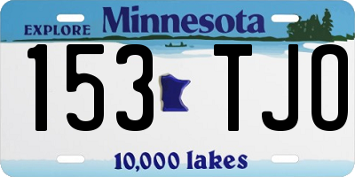 MN license plate 153TJO