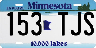 MN license plate 153TJS