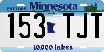 MN license plate 153TJT